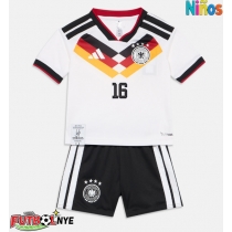 Camiseta Alemania Angelo Stiller #16 Primera Equipación para niños Mundial 2026 manga corta (+ pantalones cortos)